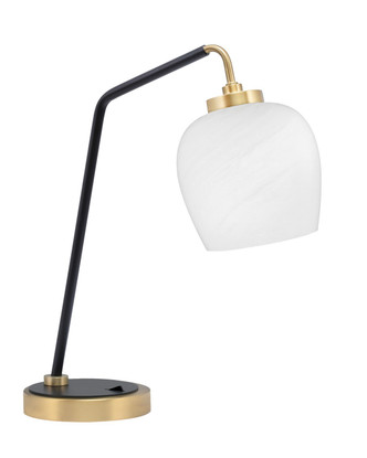 Toltec Lighting - 59-MBNAB-4811 - One Light Desk Lamp - Desk Lamps - Matte Black & New Age Brass