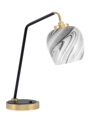 Toltec Lighting - 59-MBNAB-4819 - One Light Desk Lamp - Desk Lamps - Matte Black & New Age Brass