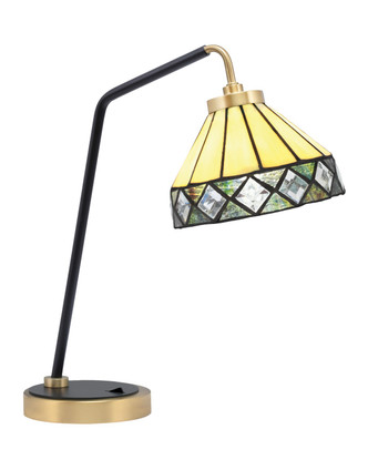 Toltec Lighting - 59-MBNAB-9405 - One Light Desk Lamp - Desk Lamps - Matte Black & New Age Brass