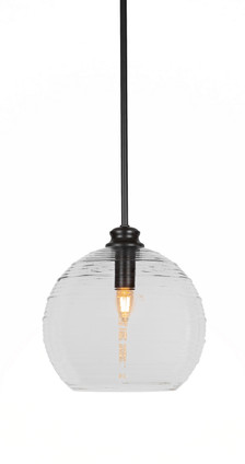 Toltec Lighting - 71-MB-5130 - One Light Pendant - Malena - Matte Black