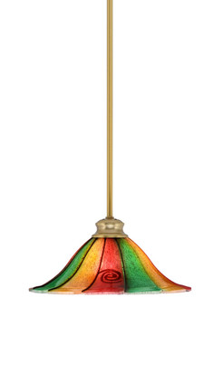 Toltec Lighting - 72-NAB-764 - One Light Pendant - Stem - New Age Brass