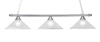 Toltec Lighting - 803-BN-711 - Three Light Billiard/Island - Square - Brushed Nickel