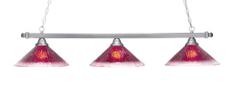 Toltec Lighting - 803-BN-716 - Three Light Billiard/Island - Square - Brushed Nickel