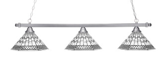 Toltec Lighting - 803-BN-910 - Three Light Bar - Square - Brushed Nickel