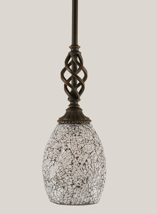 Toltec Lighting - 80-DG-4165 - One Light Mini Pendant - Eleganté - Dark Granite