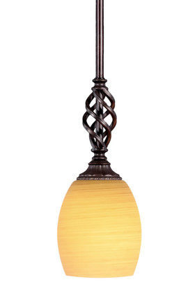 Toltec Lighting - 80-DG-625 - One Light Mini Pendant - Eleganté - Dark Granite
