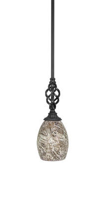 Toltec Lighting - 80-MB-5054 - One Light Mini Pendant - Eleganté - Matte Black