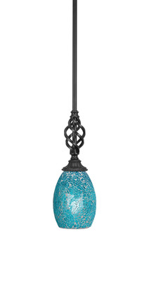 Toltec Lighting - 80-MB-5055 - One Light Mini Pendant - Eleganté - Matte Black