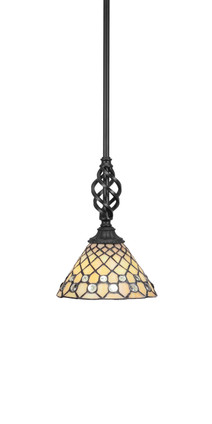 Toltec Lighting - 80-MB-9415 - One Light Mini Pendant - Eleganté - Matte Black