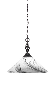 Toltec Lighting - 82-MB-2169 - One Light Pendant - Eleganté - Matte Black