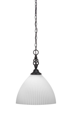 Toltec Lighting - 82-MB-4631 - One Light Pendant - Eleganté - Matte Black