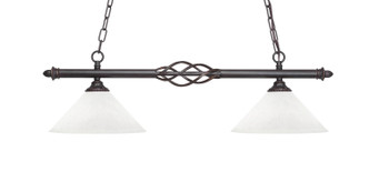 Toltec Lighting - 862-DG-314 - Two Light Island Pendant - Eleganté - Dark Granite