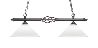 Toltec Lighting - 862-DG-701 - Two Light Island Pendant - Eleganté - Dark Granite