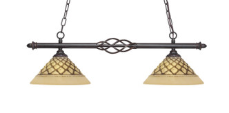 Toltec Lighting - 862-DG-7183 - Two Light Island Pendant - Elegante - Dark Granite
