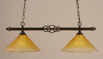 Toltec Lighting - 862-DG-774 - Two Light Island Bar - Elegant - Dark Granite