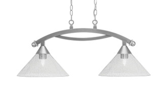 Toltec Lighting - 872-BN-2122 - Two Light Island Pendant - Bow - Brushed Nickel