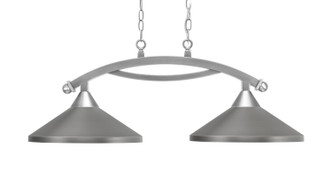Toltec Lighting - 872-BN-424-GP - Two Light Island Pendant - Bow - Brushed Nickel