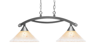 Toltec Lighting - 872-BN-700 - Two Light Island Pendant - Bow - Brushed Nickel