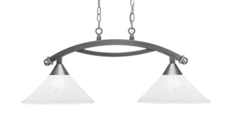 Toltec Lighting - 872-BN-701 - Two Light Island Pendant - Bow - Brushed Nickel