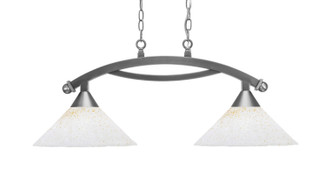 Toltec Lighting - 872-BN-702 - Two Light Island Bar - Bow - Brushed Nickel