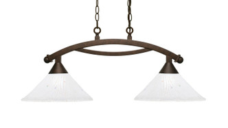 Toltec Lighting - 872-BRZ-701 - Two Light Island Bar - Bow - Bronze Toltec Lighting - 872-BRZ-701 - Two Light Island Bar - Bow - Bronze