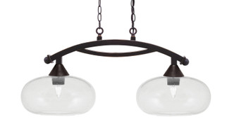 Toltec Lighting - 872-DG-206 - Two Light Island Pendant - Bow - Dark Granite