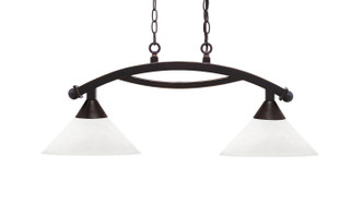 Toltec Lighting - 872-DG-314 - Two Light Island Pendant - Bow - Dark Granite Toltec Lighting - 872-DG-314 - Two Light Island Pendant - Bow - Dark Granite