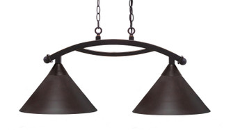 Toltec Lighting - 872-DG-420-DG - Two Light Island Pendant - Bow - Dark Granite Toltec Lighting - 872-DG-420-DG - Two Light Island Pendant - Bow - Dark Granite