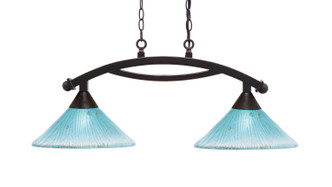 Toltec Lighting - 872-DG-448 - Two Light Island Bar - Bow - Dark Granite Toltec Lighting - 872-DG-448 - Two Light Island Bar - Bow - Dark Granite
