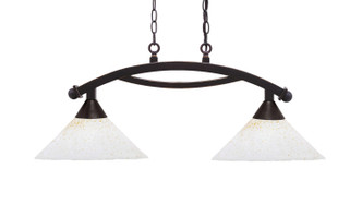 Toltec Lighting - 872-DG-702 - Two Light Island Pendant - Bow - Dark Granite