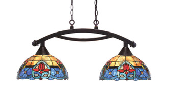 Toltec Lighting - 872-DG-9359 - Two Light Island Pendant - Bow - Dark Granite Toltec Lighting - 872-DG-9359 - Two Light Island Pendant - Bow - Dark Granite