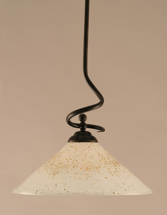 Toltec Lighting - 900-DG-714 - One Light Pendant - Capri - Dark Granite