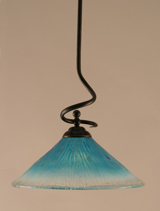 Toltec Lighting - 900-DG-715 - One Light Pendant - Capri - Dark Granite
