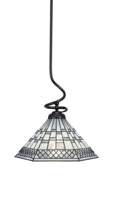 Toltec Lighting - 900-MB-910 - One Light Pendant - Capri - Matte Black