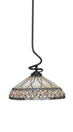 Toltec Lighting - 900-MB-948 - One Light Pendant - Capri - Matte Black