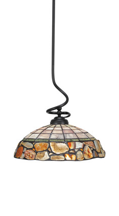 Toltec Lighting - 900-MB-973 - One Light Pendant - Capri - Matte Black