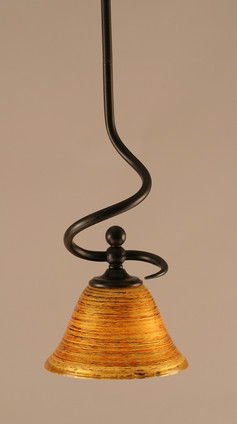 Toltec Lighting - 901-DG-454 - One Light Mini Pendant - Capri - Dark Granite