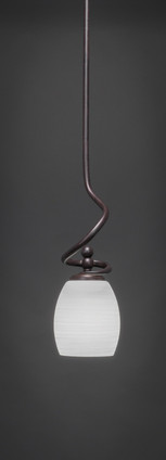 Toltec Lighting - 901-DG-615 - One Light Mini Pendant - Capri - Dark Granite