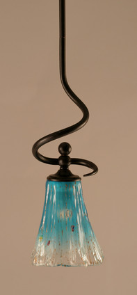 Toltec Lighting - 901-DG-725 - One Light Mini Pendant - Capri - Dark Granite