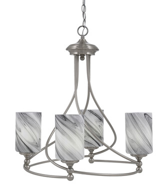 Toltec Lighting - 904-BN-3009 - Four Light Chandelier - Capri - Brushed Nickel