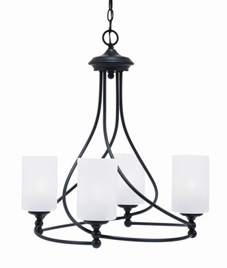 Toltec Lighting - 904-MB-3001 - Four Light Chandelier - Capri - Matte Black
