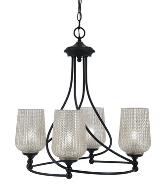 Toltec Lighting - 904-MB-4253 - Four Light Chandelier - Capri - Matte Black