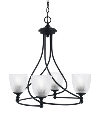 Toltec Lighting - 904-MB-500 - Four Light Chandelier - Capri - Matte Black