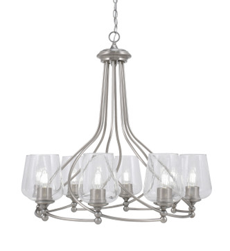 Toltec Lighting - 908-BN-210 - Eight Light Chandelier - Capri - Brushed Nickel