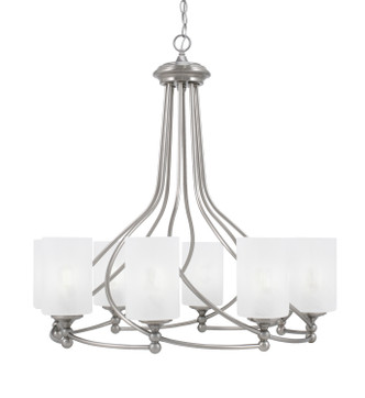 Toltec Lighting - 908-BN-3001 - Eight Light Chandelier - Capri - Brushed Nickel