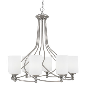 Toltec Lighting - 908-BN-310 - Eight Light Chandelier - Capri - Brushed Nickel