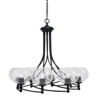 Toltec Lighting - 908-MB-202 - Eight Light Chandelier - Capri - Matte Black