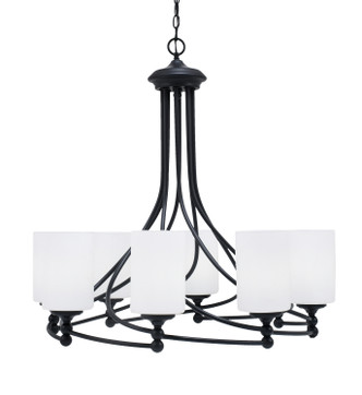 Toltec Lighting - 908-MB-310 - Eight Light Chandelier - Capri - Matte Black