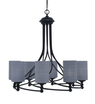 Toltec Lighting - 908-MB-4062 - Eight Light Chandelier - Capri - Matte Black