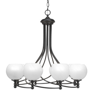 Toltec Lighting - 908-MB-4101 - Eight Light Chandelier - Capri - Matte Black